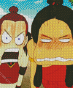 Angry Katara And Suki Diamond Painting