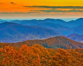 Appalachian Mountains In Autumn Diamond Painting