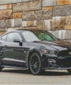 Black 2017 Ford Mustang Car Diamond Painting