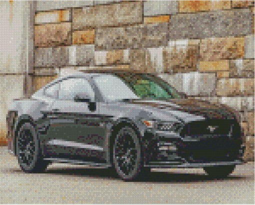 Black 2017 Ford Mustang Car Diamond Painting