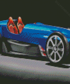 Blue Bugatti Type 35 Diamond Painting