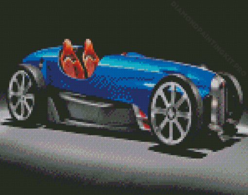 Blue Bugatti Type 35 Diamond Painting