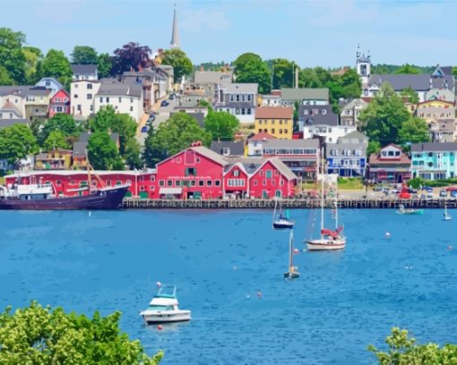 Canada Lunenburg Town Harbour Diamond Painting