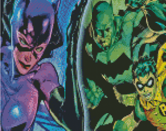 Catwoman Batman Robin Diamond Painting