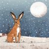 Christmas Hare Full Moon Diamond Painting