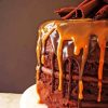 Delicious Caramel And Chocolate Cake Diamond Painting