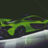 Green Neon Race Car Diamond Painting