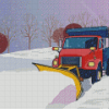 Illustration Snow Plow Truck Diamond Painting