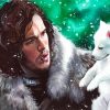 Jon Snow And Ghost Diamond Painting