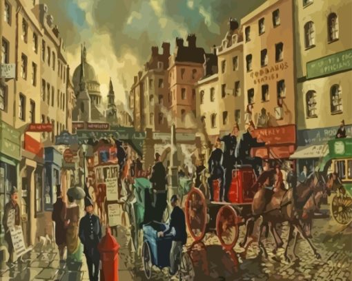 London Victorian Street Diamond Painting