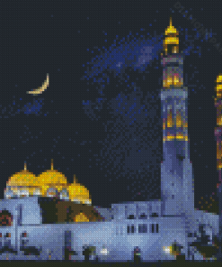 Mosque At Night Diamond Painting