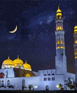 Mosque At Night Diamond Painting