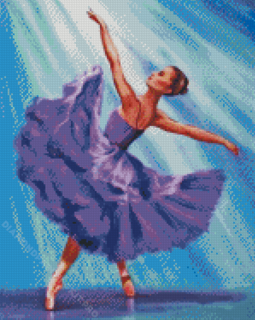 Purple Ballerina Diamond Painting