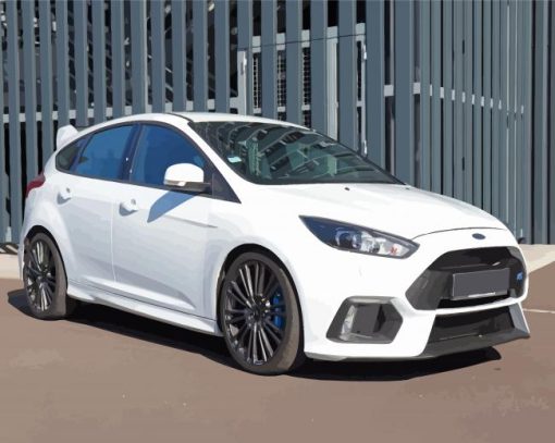 White Ford Focus RS Diamond Painting