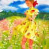 Young Girl In Meadow Diamond Painting