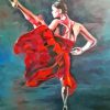 Abstract Red Ballerina Diamond Painting