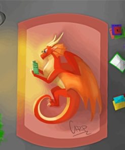 Baby Reading Dragon Diamond Painting