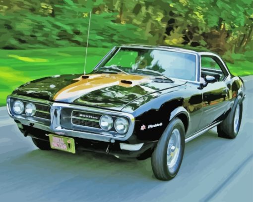 Black 1968 Firebird Diamond Painting