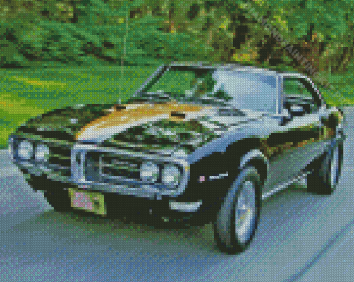 Black 1968 Firebird Diamond Painting