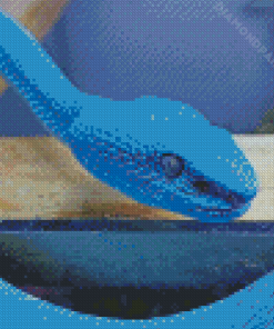 Blue Trimeresurus Snake Diamond Painting