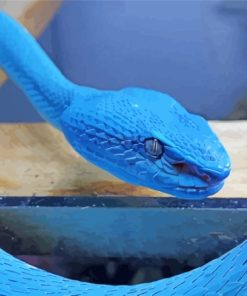 Blue Trimeresurus Snake Diamond Painting