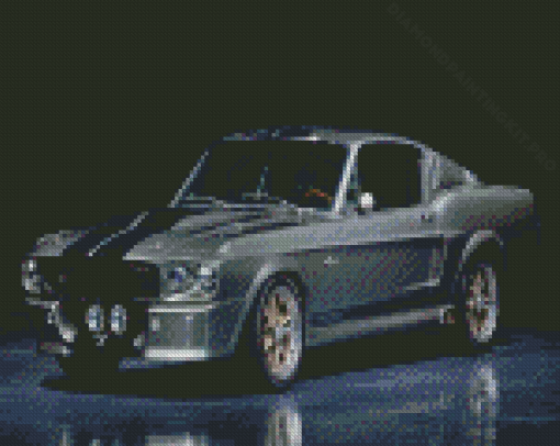 Grey 67 Mustang Diamond Painting