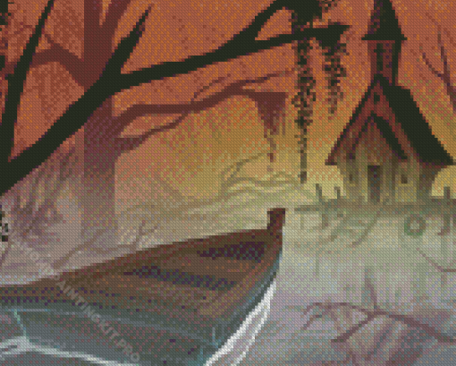 House In Spooky Swamp Diamond Painting