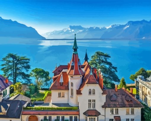 Lake Geneva Switzerland Diamond Painting