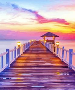 Pier Sunset Diamond Painting