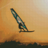 Ocean Windsurfing Silhouette Diamond Painting