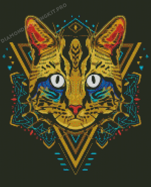 Cool Cat Mandala Diamond Painting