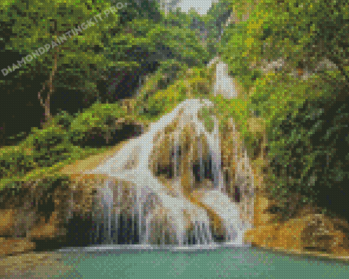 Erawan National Park Waterfall diamond painting