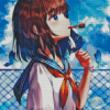 Anime Little Girl Blowing Bubbles Diamond Paintings