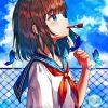 Anime Little Girl Blowing Bubbles Diamond Painting