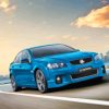 Blue Holden V8 Commodore On Road Diamond Painting