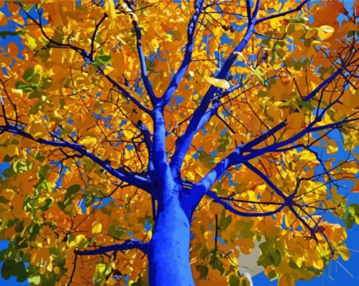 Blue Tree Diamond Painting