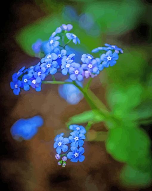 Blue Wildflowers Diamond Paintings