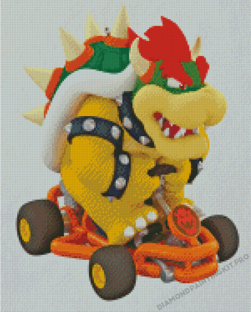 Bowser Mario Kart Diamond Painting