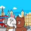 Brown And Cony In London Diamond Painting