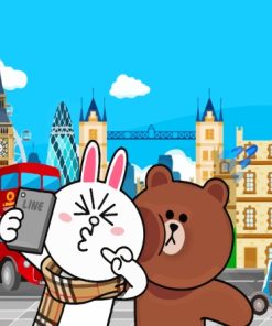 Brown And Cony In London Diamond Painting