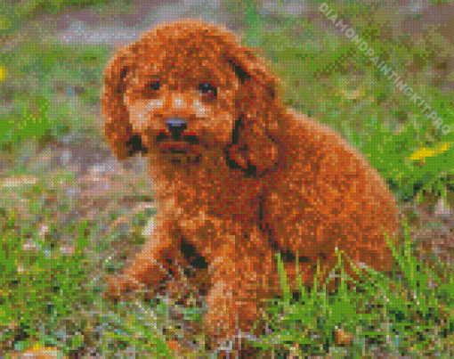 Brown Haired Dog Diamond Painting