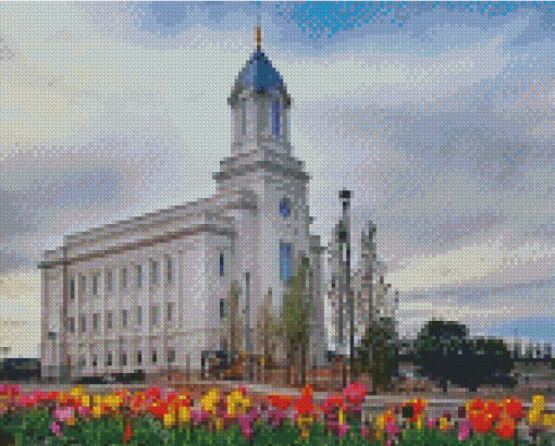 Cedar City Temple Garden Diamond Paintings