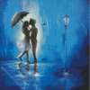 Couple Rain Kissing Diamond Painting