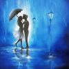 Couple Rain Kissing Diamond Painting
