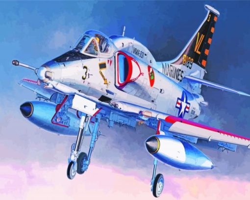 Douglas A4 skyhawk Aircraft Art Diamond Painting