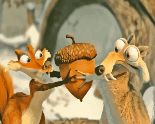 Ice Age Scrat And Sid Diamond Painting