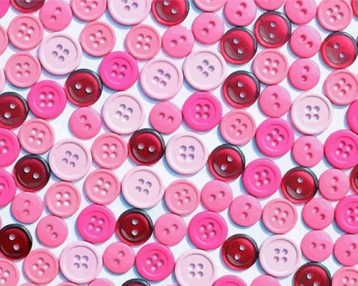 Pink Buttons Diamond Painting