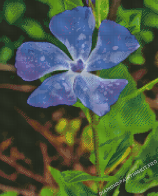 Purple Periwinkle Flower Diamond Painting