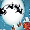 Reindeer Sleigh Santa Claus Silhouette Diamond Painting