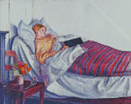 Sick Girl In Bed Diamond Painting